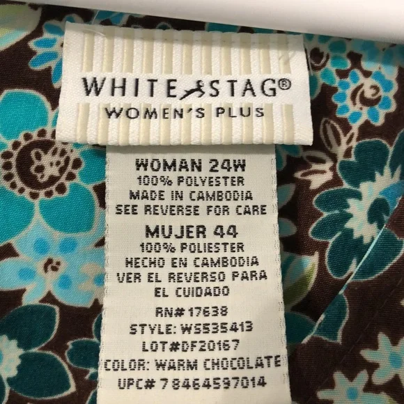 Size 24 dress blue and teal on a chocolate background - Picture 3 of 4